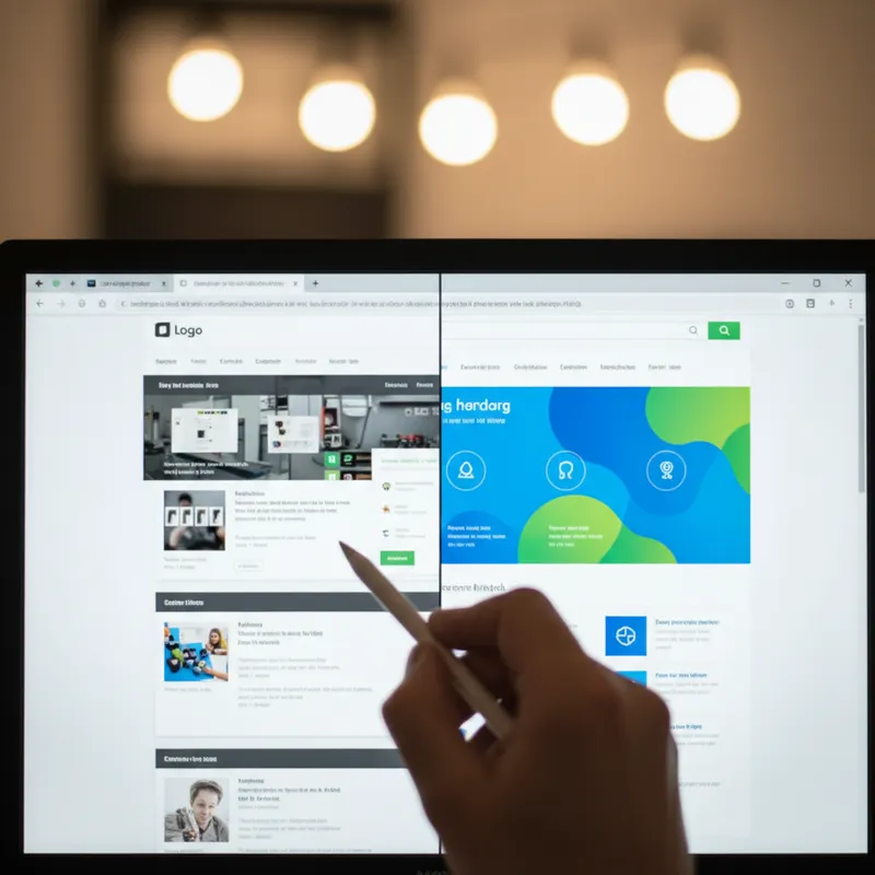 refonte de site web — avant après